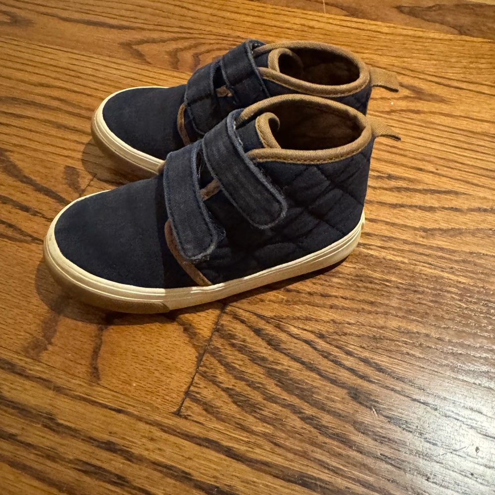 Kids Navy Blue High-Top Sneakers boots